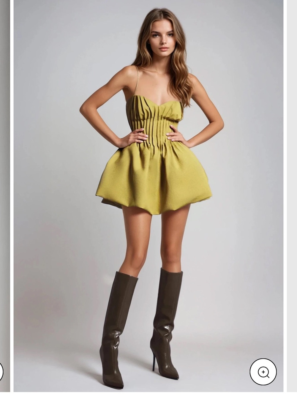 Dilara Mini Dress - Olive Green - Innovare Denim